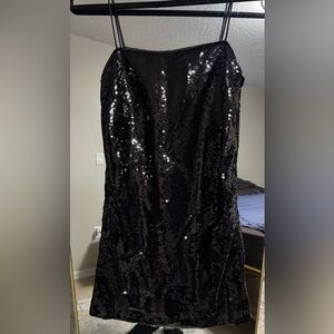 H&M Shimmering Black Sequin dress